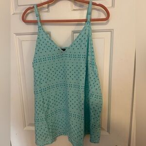 Torrid Light Blue Embroidered Top